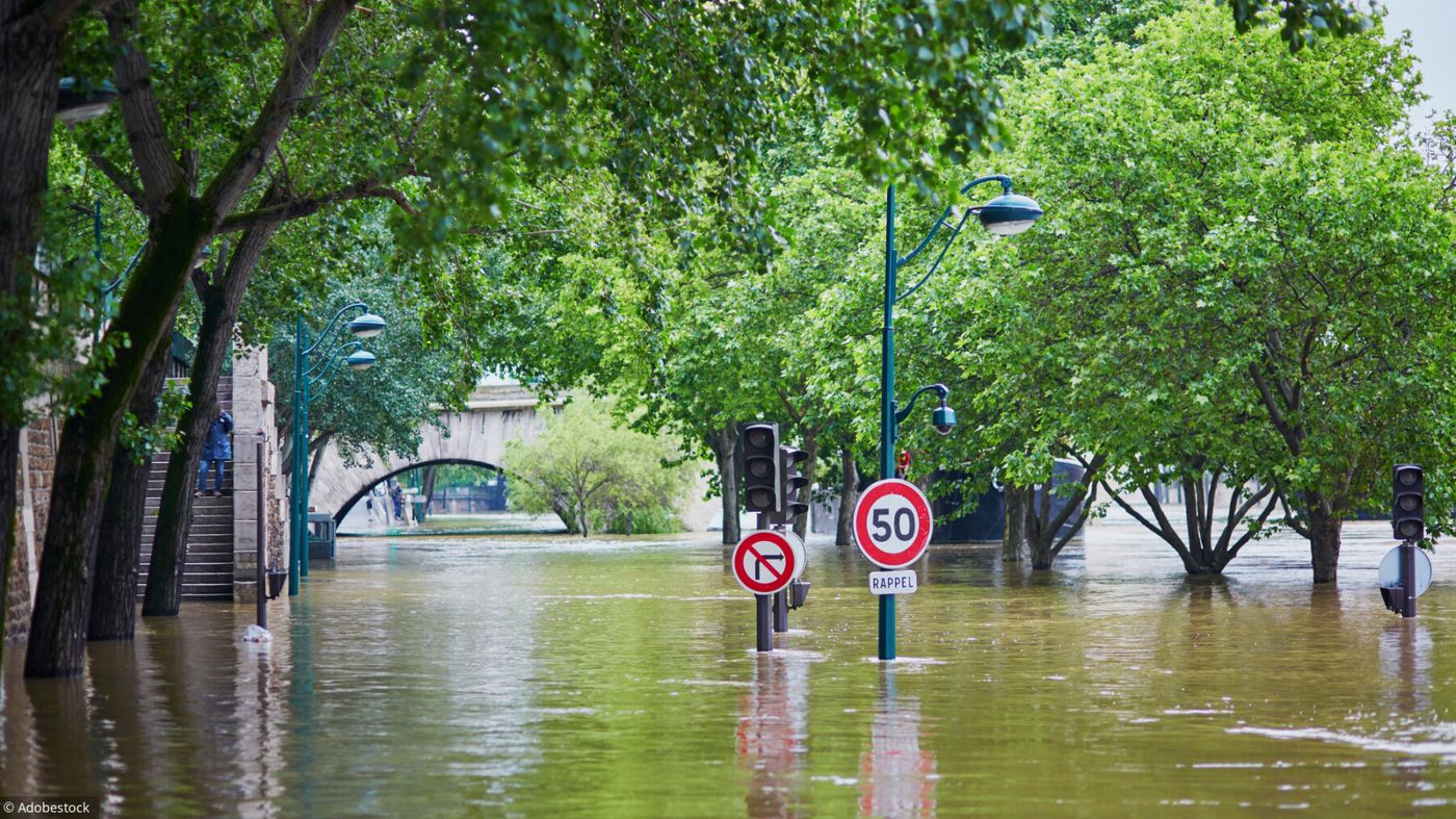 La Nive en crue après un épisode de pluie massif équivalent à deux mois de précipitation !